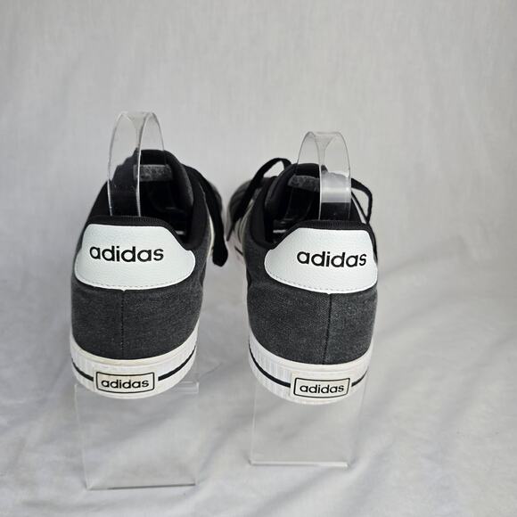 Adidas Canvas Sneakers Men's 13 Black White Stripe Lace Up FW7033 - Picture 5 of 13